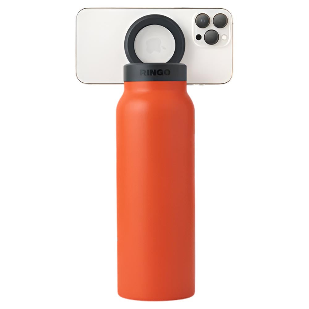 Ringo Water Bottle with Magnetic Phone Mount - Orange 710ml (24oz)