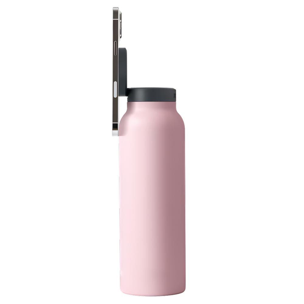 Ringo Water Bottle with Magnetic Phone Mount - Pink 710ml (24oz)