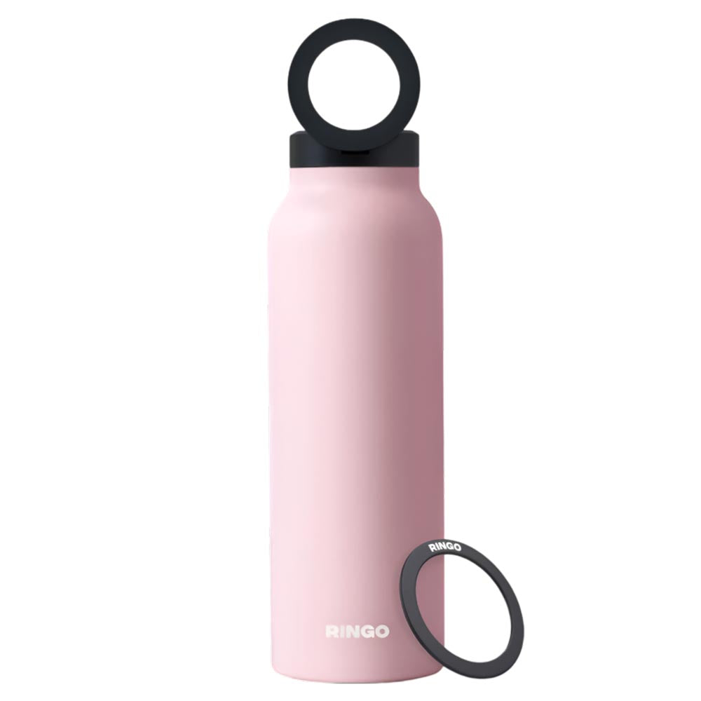 Ringo Water Bottle with Magnetic Phone Mount - Pink 710ml (24oz)