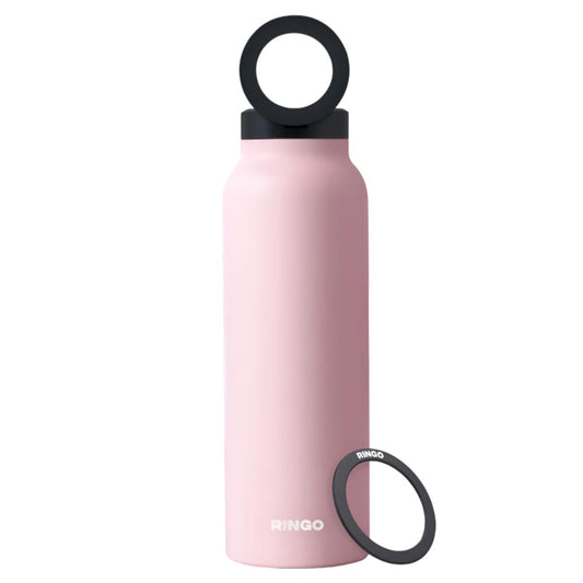 Ringo Water Bottle with Magnetic Phone Mount - Pink 710ml (24oz)