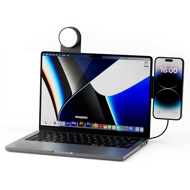 Rolling Square EDGE Pro Full Kit MagSafe Modular Kit 15W Wireless Charger and Edge Pro Light - Black
