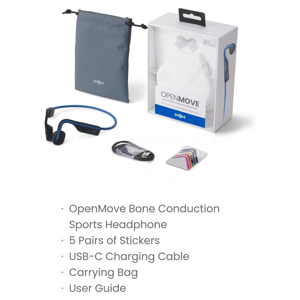 SHOKZ OpenMove Wireless Open-Ear Headphones - Elevation Blue