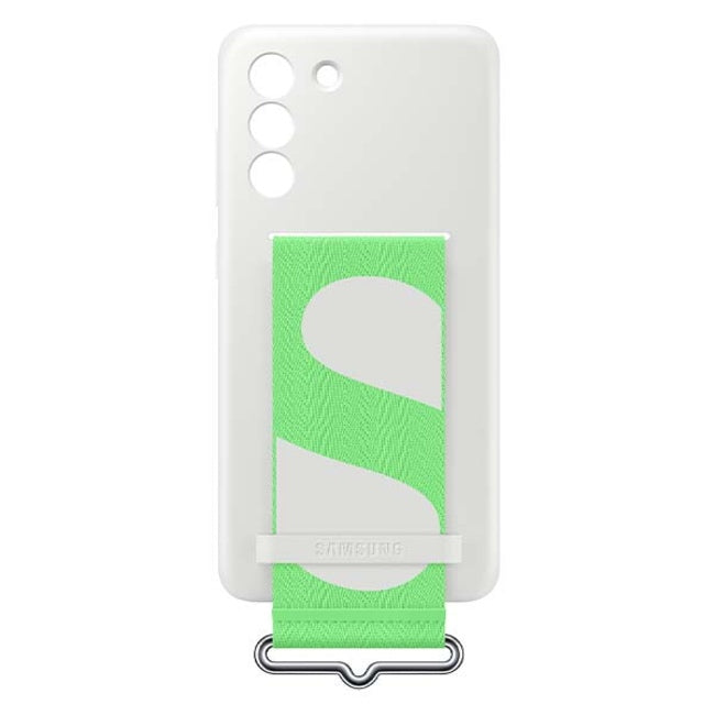 Samsung Silicone Cover with Strap (Suits Galaxy S21 FE) - White
