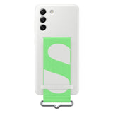 Samsung Silicone Cover with Strap (Suits Galaxy S21 FE) - White