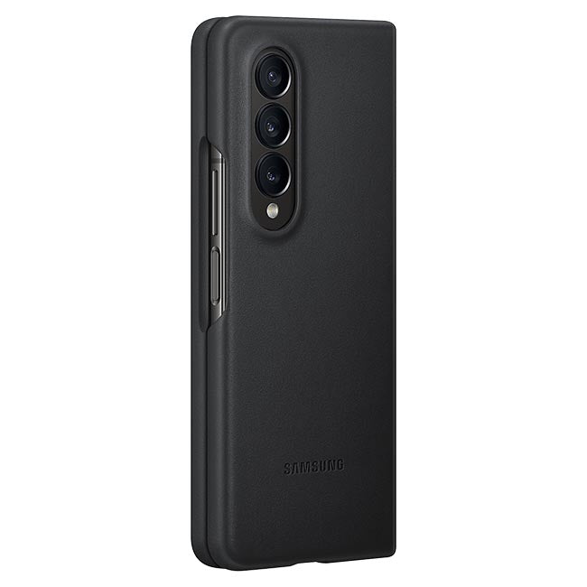 Samsung Leather Cover (Suits Galaxy Z Fold4) - Black