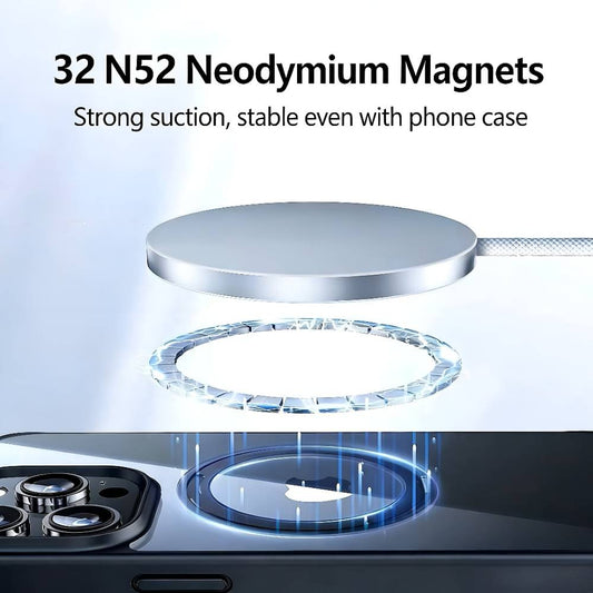 Soka 25W Qi2 Magnetic Wireless Charger - White