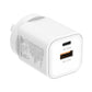 Soka Fast Wall Charger Gan3 35W USB-C PD + USB-A QC27W (Max 15W) - White