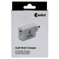 Soka 45W Gan3 Fast Wall Charger Adapter [USB C + USB A] - White
