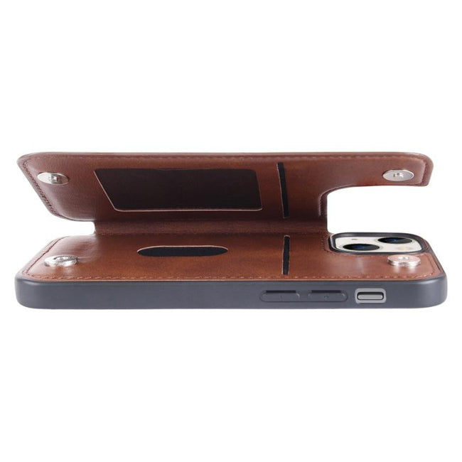 Soka Hanman Card Leather Case (Suits iPhone 15 Plus) - Brown