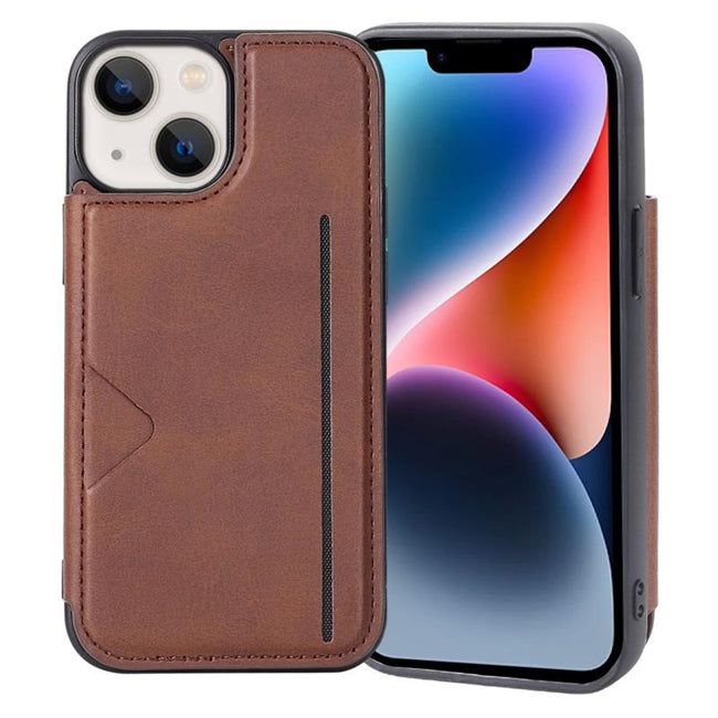 Soka Hanman Card Leather Case (Suits iPhone 15 Plus) - Brown