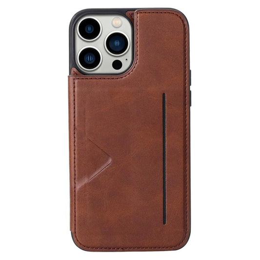 Soka Hanman Card Leather Case (Suits iPhone 15 Pro) - Brown