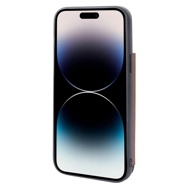 Soka Hanman Card Leather Case (Suits iPhone 15 Pro) - Brown