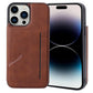 Soka Hanman Card Leather Case (Suits iPhone 15 Pro) - Brown