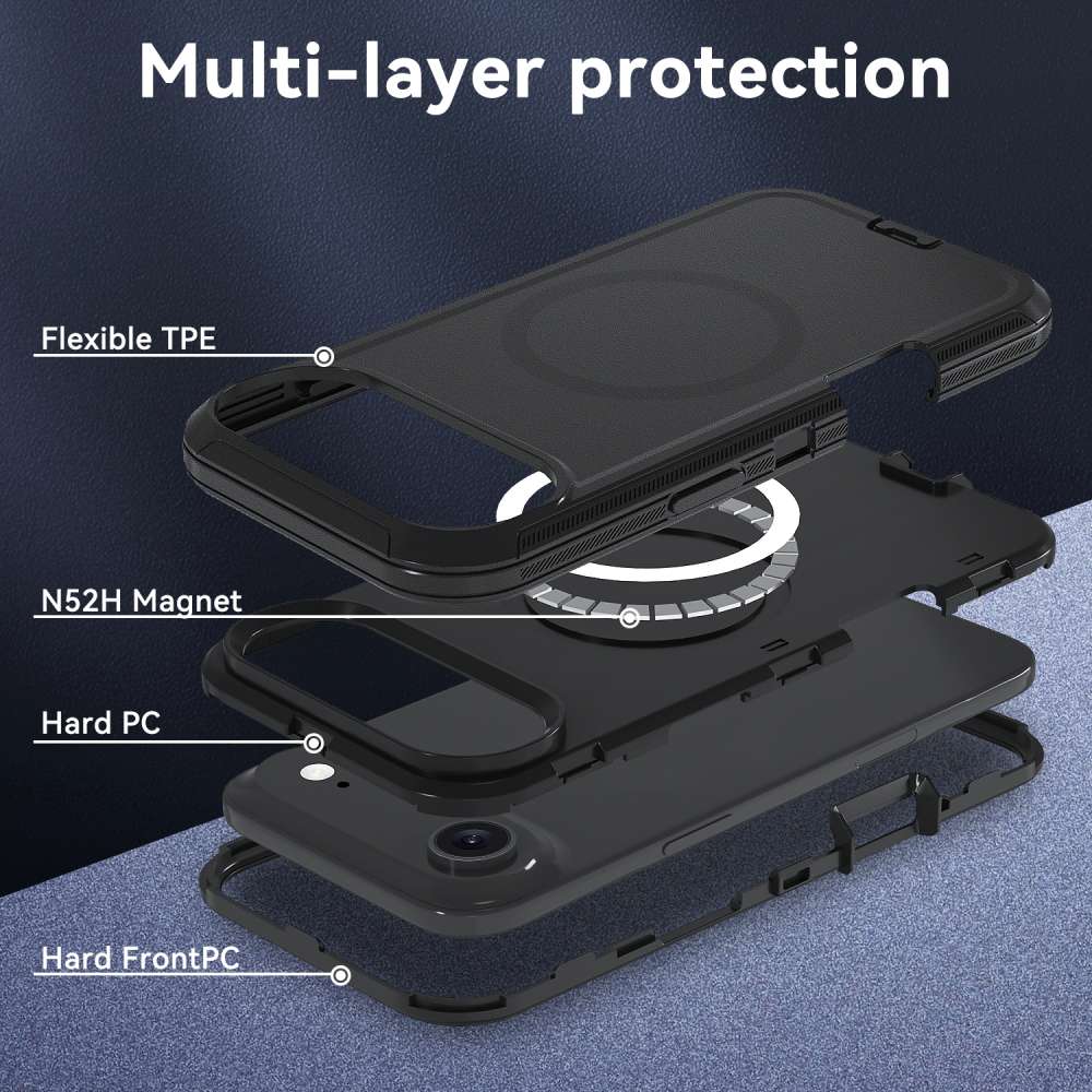 Soka Rugged Phone MagSafe Case (Suits iPhone 17 Air) - Black