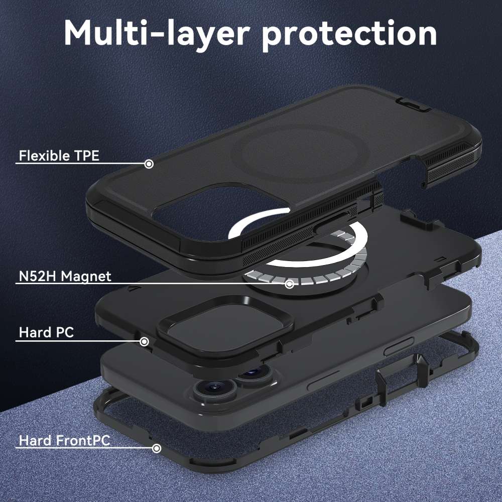 Soka Rugged Phone MagSafe Case (Suits iPhone 17) - Black