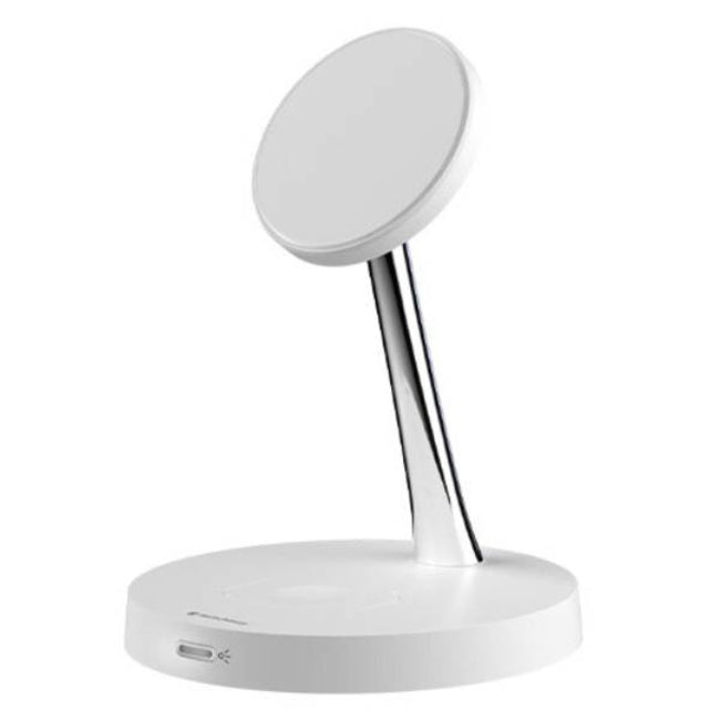 SwitchEasy MagPower 2-in-1 Magnetic Wireless Charging Stand - White