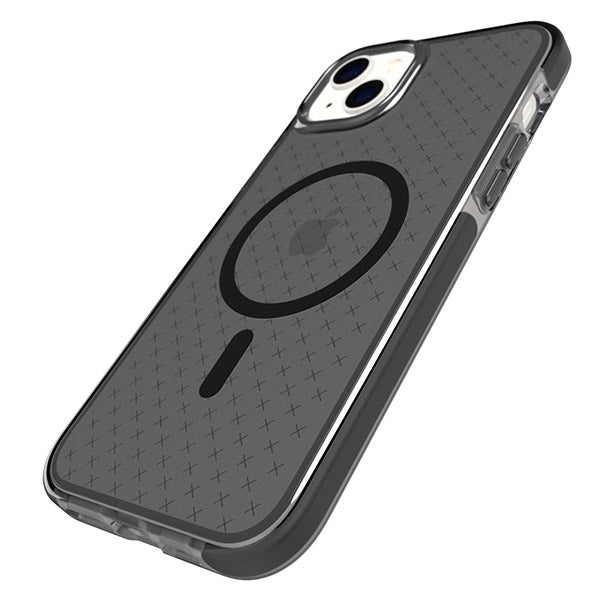 Tech21 Evo Check MagSafe Case (Suits iPhone 14 Plus) - Smokey Black