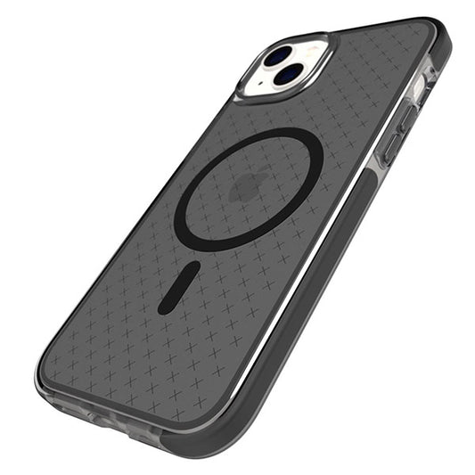 Tech21 Evo Check MagSafe Case (Suits iPhone 14 Plus) - Smokey Black