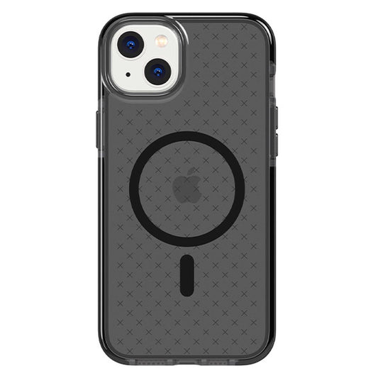 Tech21 Evo Check MagSafe Case (Suits iPhone 14 Plus) - Smokey Black