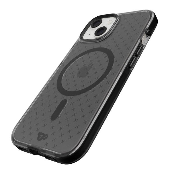 Tech 21 Evo Check MagSafe Case (Suits iPhone 15 Plus) - Smokey Black
