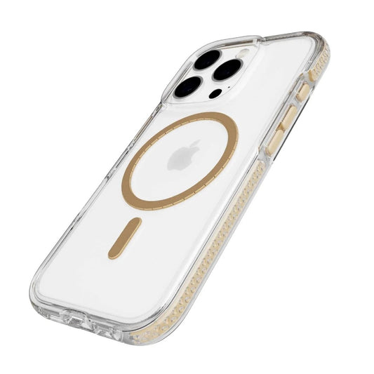 Tech21 EvoCrystal Magsafe Case (Suits iPhone 16 Pro) - Clear/Gold