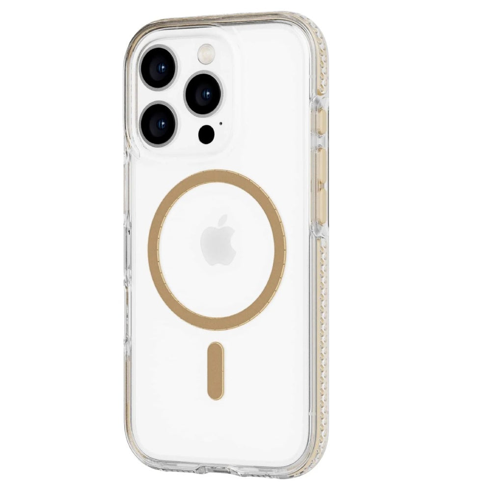 Tech21 EvoCrystal Magsafe Case (Suits iPhone 16 Pro) - Clear/Gold