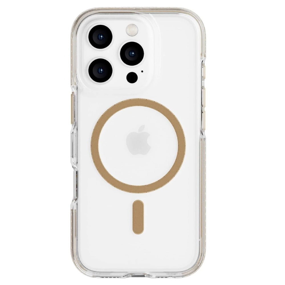 Tech21 EvoCrystal Magsafe Case (Suits iPhone 16 Pro) - Clear/Gold