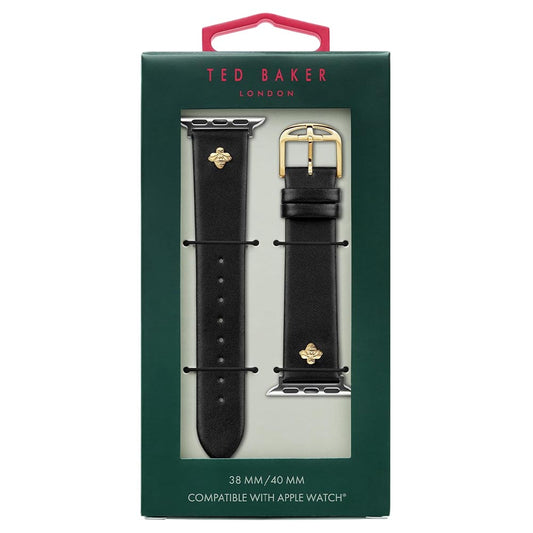 Ted Baker Leather Bumblebee Pin Apple Watch Strap (38/ 40 MM) - Black