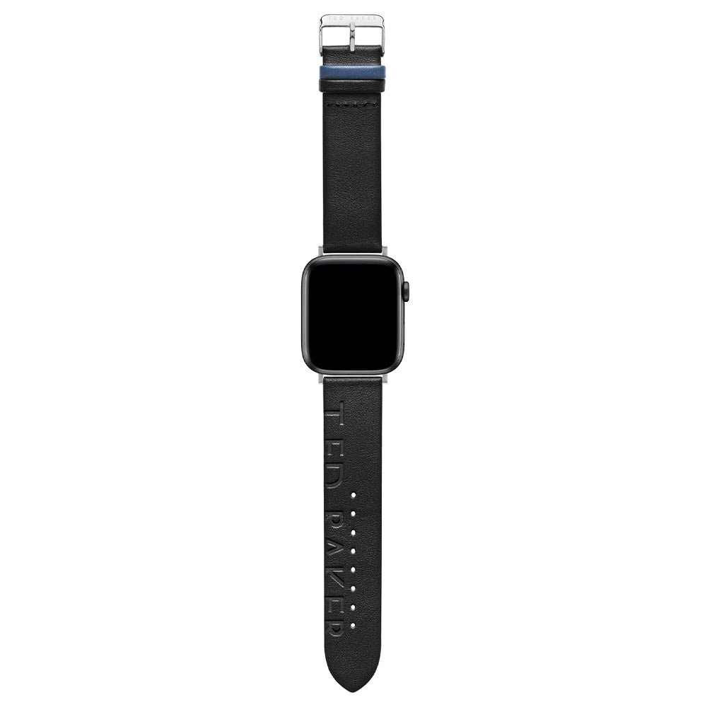 Ted Baker Ted Logo Leather Apple Watch Strap (42/ 44 MM) - Black