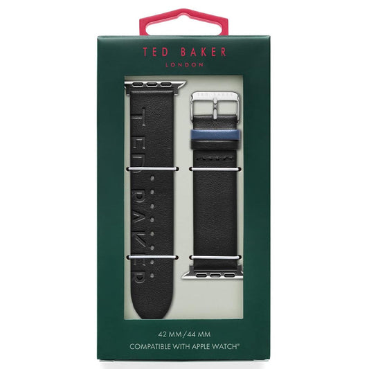 Ted Baker Ted Logo Leather Apple Watch Strap (42/ 44 MM) - Black