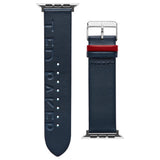 Ted Baker Ted Logo Leather Apple Watch Strap (42/ 44 MM) - Blue