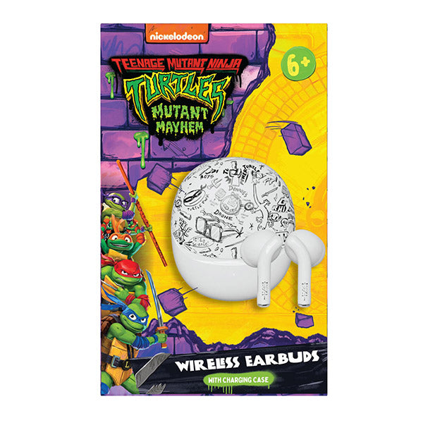 Teenage Mutant Ninja Turtles Graffiti TWS Earbuds - White