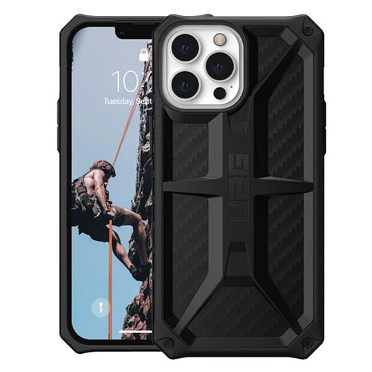 UAG Monarch Carbon Fiber Case (Suits iPhone 13 Pro Max) - Black
