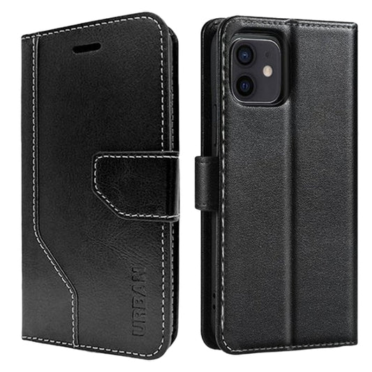 Urban Everyday Folio Wallet Flip Case with Card Slot (Suits iPhone 13 Pro) - Black