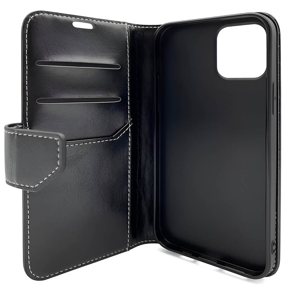 Urban Everyday Wallet Folio Case (Suits iPhone 12 Pro Max) - Black