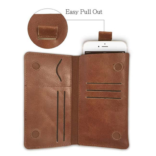 Urban Universal All-in-1 Wallet Case with Card Slots (Suits 4.7-inch Mobile Phones) - Tan