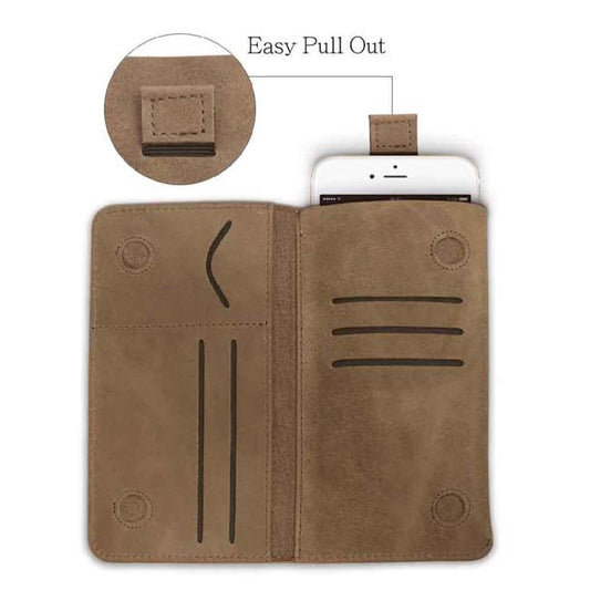 Urban Universal All-in-1 Wallet Case with Card Slots (Suits 4.7-inch Mobile Phones) - Fawn