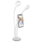 Vivitar 3 In 1 Desktop Stand with 2 Ring Lights with Phone Cradle - White