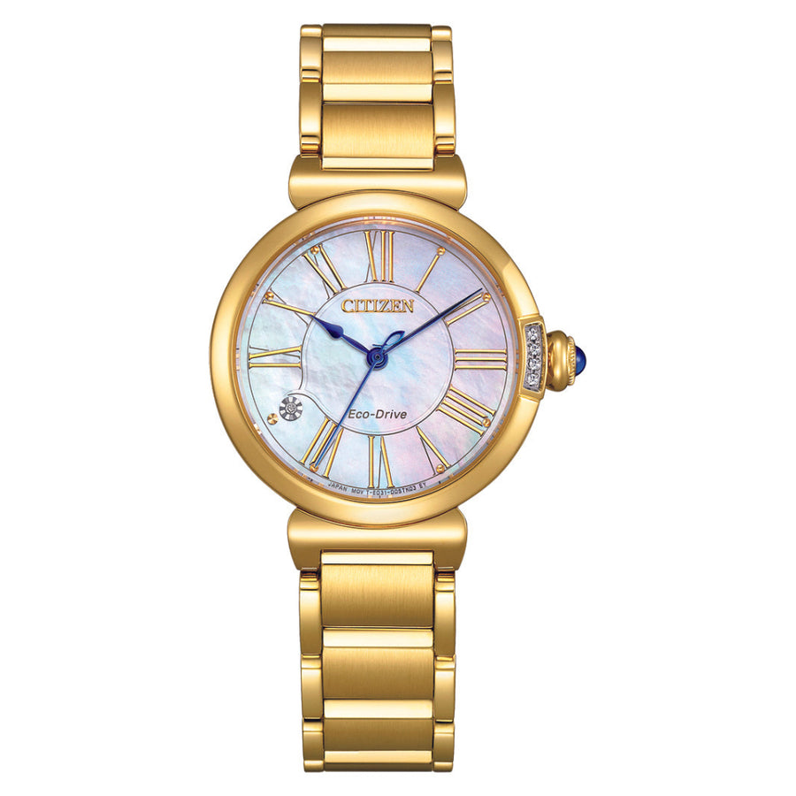 Citizen L Series Mother of Pearl Stainless Steel Women's Watch (EM1062-57D)