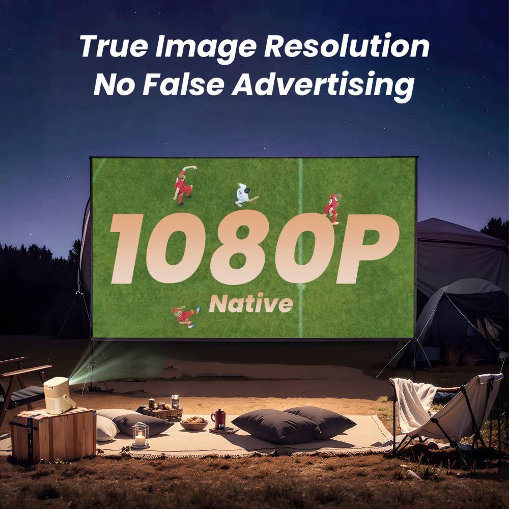 Yaber T2 Portable Projector [Sound by JBL & Built-in Battery, 1080P FHD]