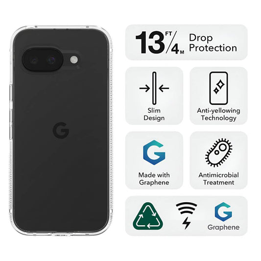 ZAGG Crystal Palace Case & Glass Elite Bundle (Suits Google Pixel 9A) - Clear
