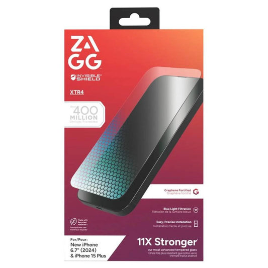 ZAGG Glass XTR4 Blue Light Screen Protector (Suits iPhone 16 Plus/ 15 Plus)