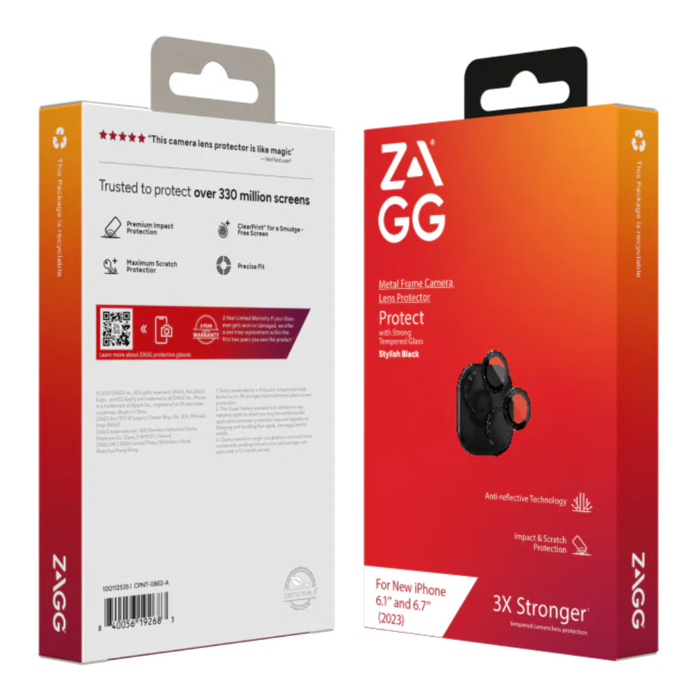 Zagg Premium Metal Frame Camera Lens (Suits iPhone 15/ 15 Plus)