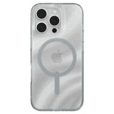ZAGG Milan Snap MagSafe Case (Suits iPhone 16 Pro) - White Swirl Glitter