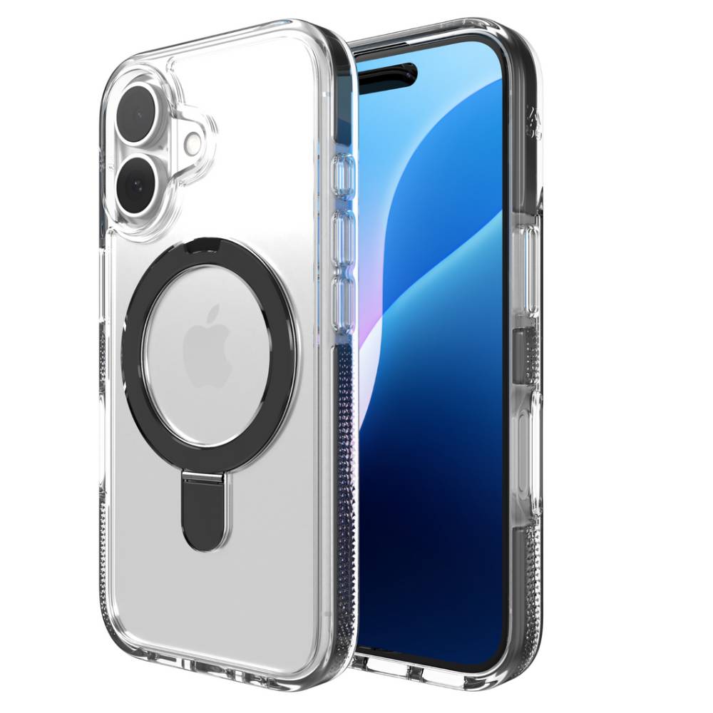 ZAGG Santa Cruz Snap Ring Stand Case (Suits iPhone 16 Plus) - Clear