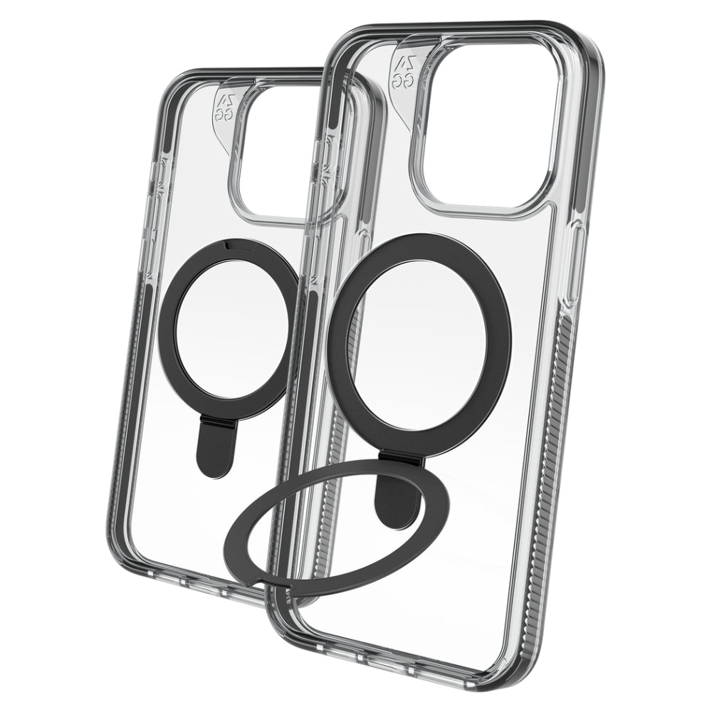 ZAGG Santa Cruz Snap Ring Stand MagSafe Case (Suits iPhone 15 Pro Max) - Black