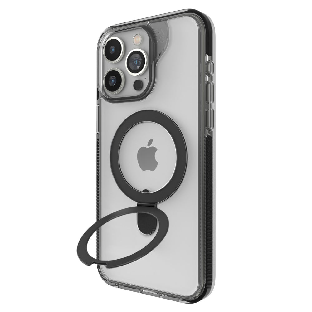 ZAGG Santa Cruz Snap Ring Stand MagSafe Case (Suits iPhone 15 Pro Max) - Black