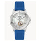 Bulova Marine Star Automatic Skeleton Blue Silicon Women's Watch (96L324)