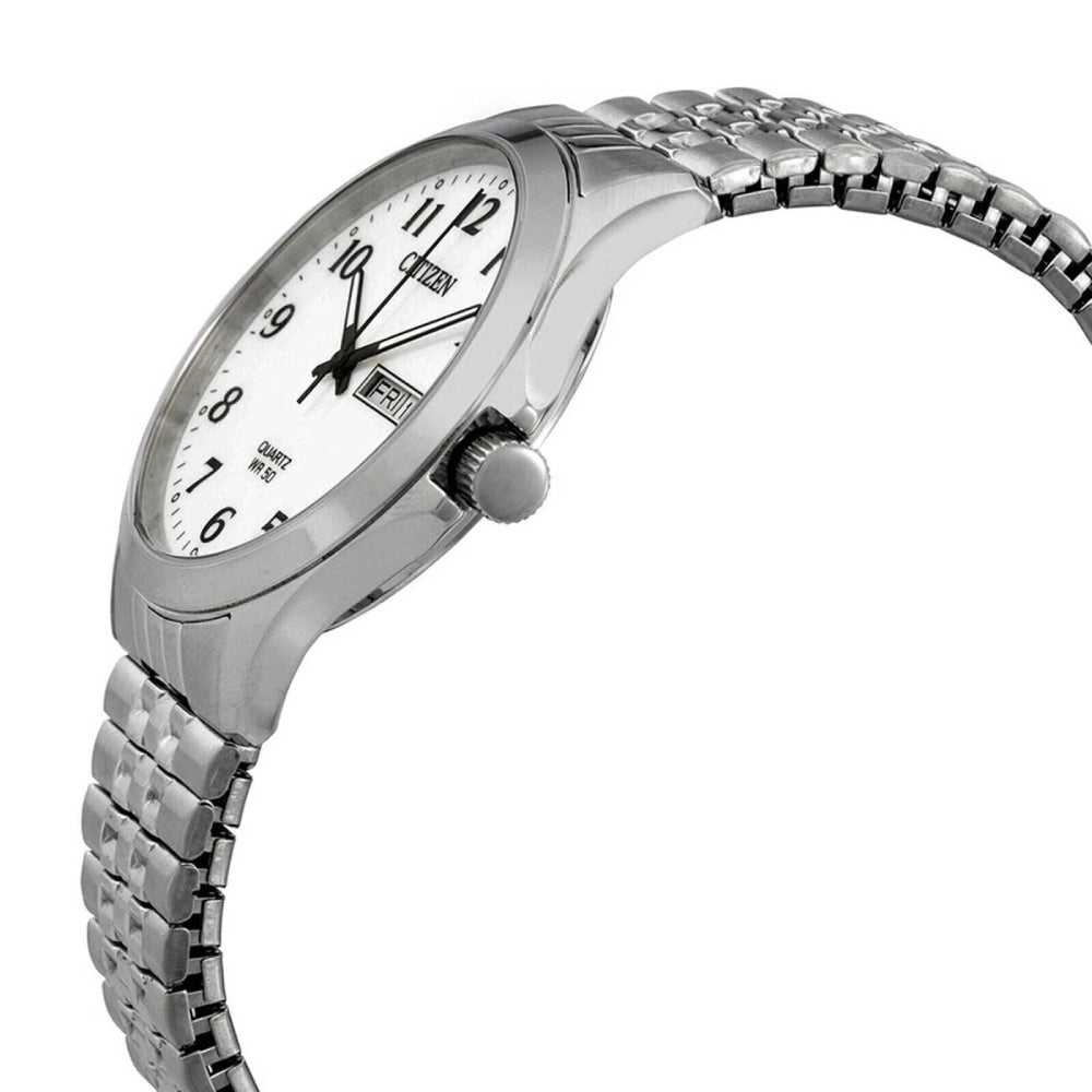 Citizen Dress White Dial Stainless Steel Men's Watch (BF5000-94A)