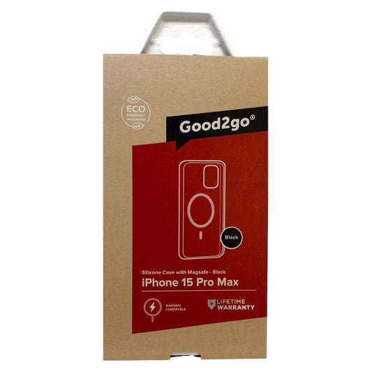Good 2 Go Silicone Liquid MagSafe Case (Suits iPhone 15 Pro Max) - Black